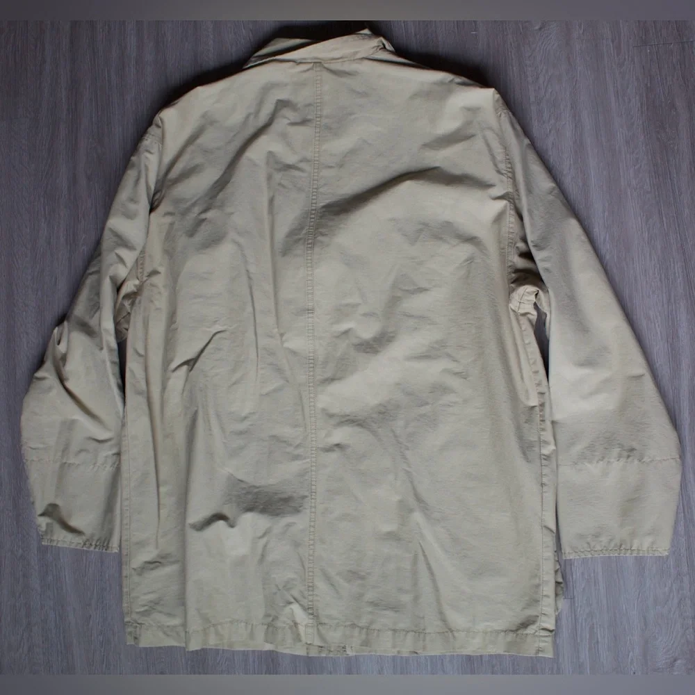 Vintage Eddie Bauer Insulated Chore Barn‎ Coat Zip Vented Jacket Beige Mens M